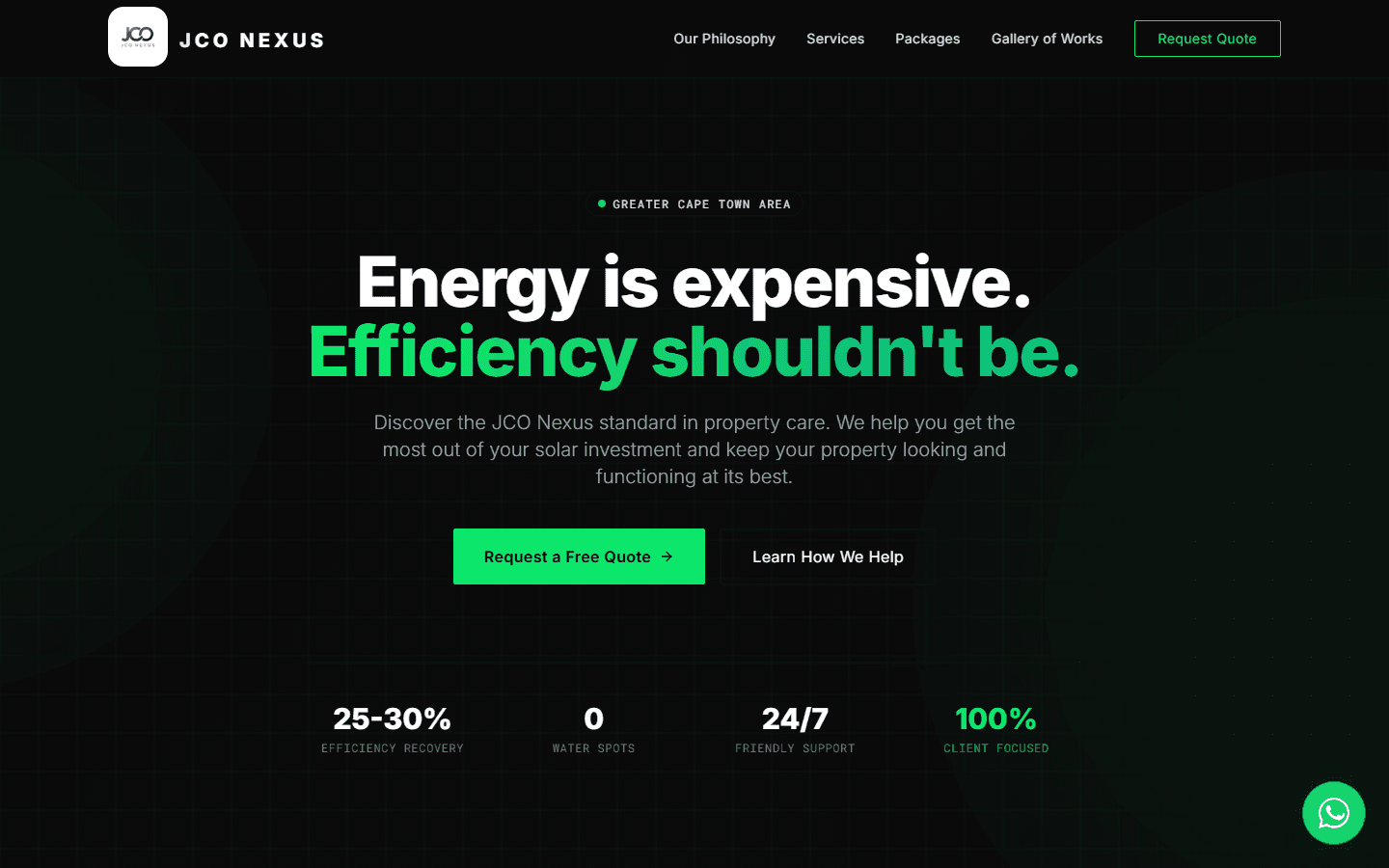 JCO Nexus — screenshot of the live site